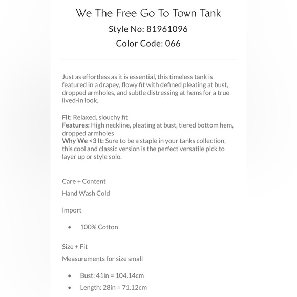 NWT Free People Go To Town Tank - Picture 11 of 12